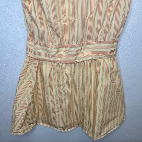 Derek Lam Collective Yellow Pinstripe Collared Button Up Shirt Dress Size 36 (xs - Picture 11 of 16